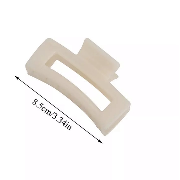 Translucent Rectangular Hair Clip - Light Blue! - Picture 4 of 4